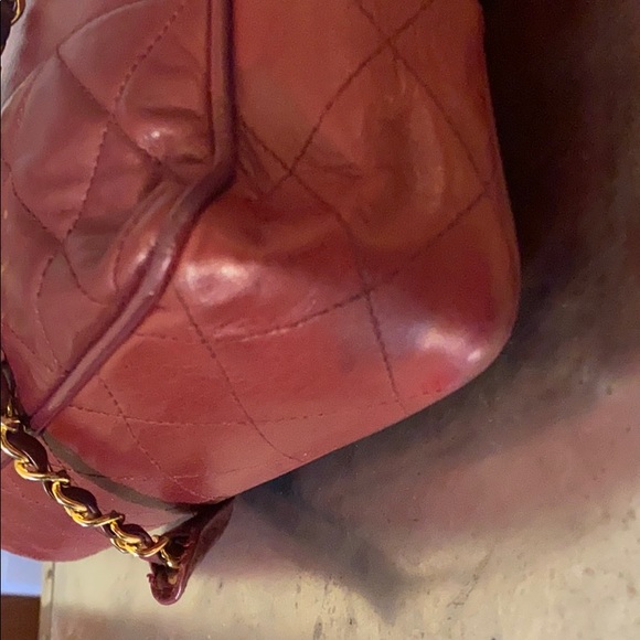 Vintage Bordeaux Chanel Shoulder Bag - Picture 3 of 8